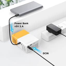 By shayne - Mini Projector - 1080P Draagbare Film Projector - Compact en Lichtgewicht - HD Multimedia Interface - Geschikt voor Smartphone en Laptop — thumbnail 2