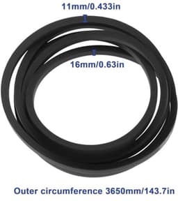 Grasmaaier V-type rubberen aandrijfriem buitenomtrek 3650 mm breedte 16 mm 604817 compatibel met Raptor 137 inch maaier — thumbnail 2