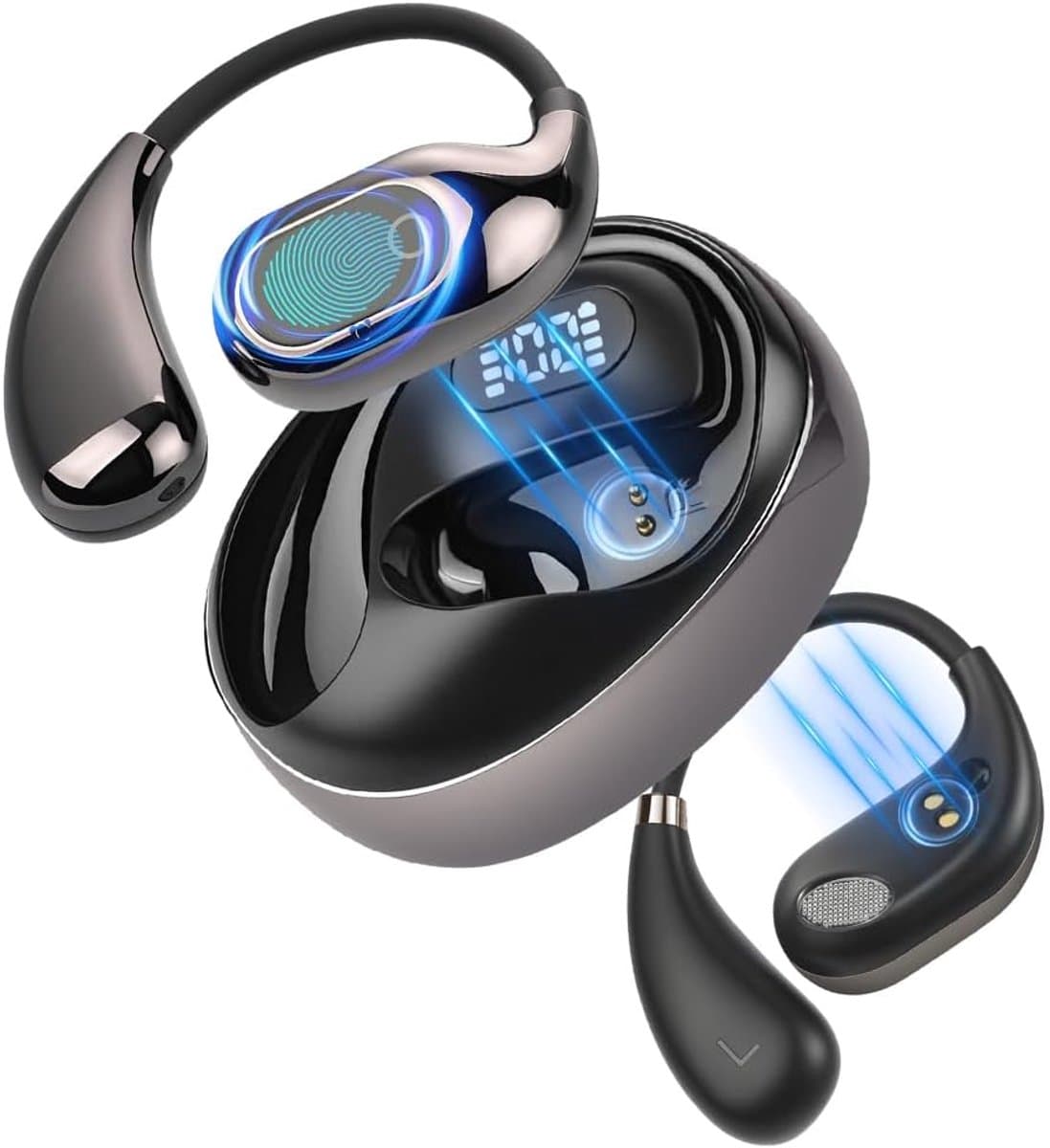 Translation Earbuds Real Time, open oordopjes met Bluetooth 5.4, 144 talen vertaler, hoofdtelefoon-vertaler oordopjes met 25 uur speeltijd, perfect voor reizen en zaken. — afbeelding 1