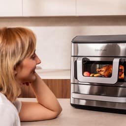 Heteluchtfriteuse Oven - Pizzaoven Airfryer - Grote Maaltijden Bereiden - Inclusief Pizzasteen - 18 Liter Capaciteit - Zwart — thumbnail 5