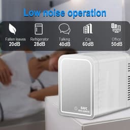 DIMICO - Mini Koelkast met Spiegel en Verlichting - Skincare Fridge Elektrisch - 6L - Wit - Make Up en Beauty - Compact Design — thumbnail 2