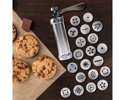 Koekjesmaker Machine - Bakgereedschap Set - Zelf Koekjes Maken - 20 Verwisselbare Schijven - 22 x 20 x 5 cm