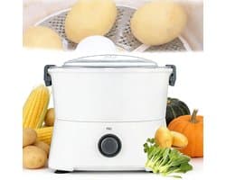 Elektrische Aardappelschiller - Keukenmachine - Snel Groenten Schillen - Efficiënte Koeling - 0.8 kg Capaciteit - Wit