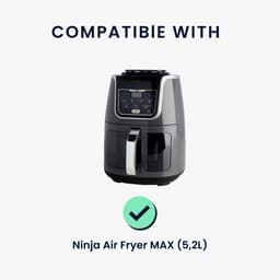 kwmobile heteluchtfriteuse beschermhoes geschikt voor Ninja Air Fryer MAX (5,2L) - Kunststof hoes voor friteuse in donkergrijs — thumbnail 3