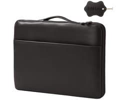 Lopoleis® Leren Laptoptas 14 inch – Zwart – Luxe Laptophoes – Laptop sleeve – Geschikt voor Macbook Air & Pro 13 inch & 14 inch – Echt leer