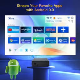 Neova X7 - FHD Movie Projector - Android 11 GTV - 600 ANSI Lumen - Auto Focus - Dual WiFi & Bluetooth - 4K/8K Ondersteuning — thumbnail 2