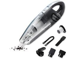 Maca Kruimeldief - Handstofzuiger - 7kPa - 5 opzetstukken - 120W - Snoerloos - Nat en Droog – Zwart