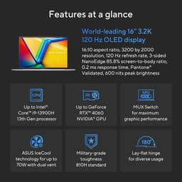 ASUS Vivobook 16X K3605VC-RP432W Intel® Core™ i7 i7-13620H Laptop 40,6 cm (16") WUXGA 16 GB DDR4-SDRAM 1 TB SSD NVIDIA GeForce RTX 3050 Wi-Fi 6E (802.11ax) Windows 11 Home Nederlands Zwart — thumbnail 5