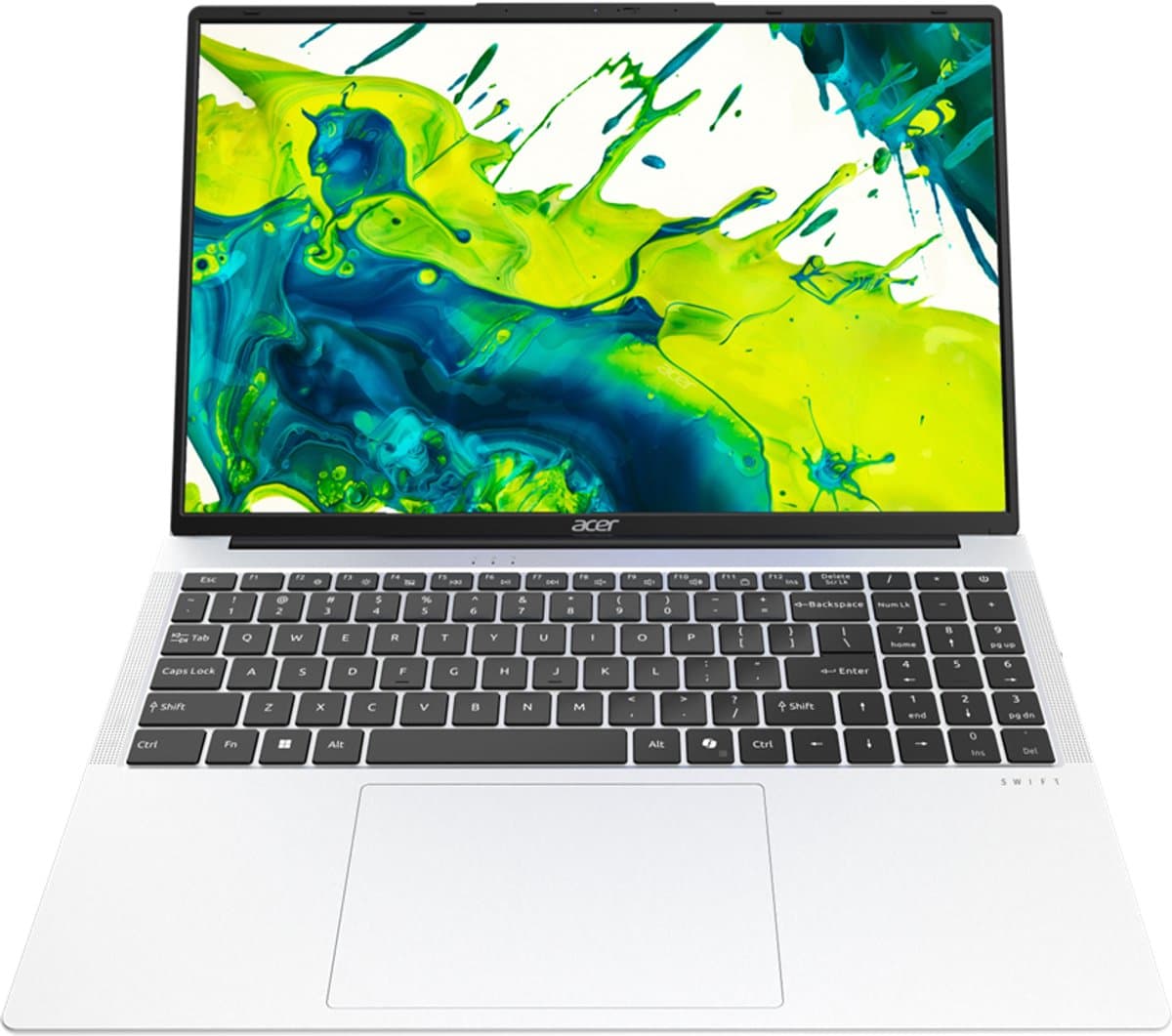 Acer Swift Lite SFL16-31P-327U Intel Core 3 N355 Laptop 40,6 cm (16") WUXGA 8 GB LPDDR5-SDRAM 512 GB SSD Wi-Fi 6 (802.11ax) Windows 11 Home Zilver — afbeelding 1