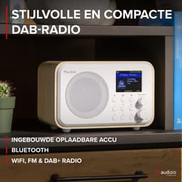 DAB radio - Audizio Vicenza - DAB / DAB+ en Internet radio met Bluetooth - WIFI - Accu - Wit — thumbnail 3