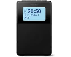PHILIPS TAR5100/10 Klokradio - Wekkerradio - Dubbel alarm - Sleeptimer - Bluetooth - DAB+/FM-radio - Groot LCD scherm - IPX4 spatwaterbestendig