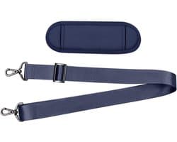 Shoulder Strap - Tasriem - schouderriem - verstelbare schouderriem - tassenriem - Computertasriem - voor schoudertas, draagtassen , Laptop Shoulder Bag , Laptop Messenger Bag , Crossbody Bag - Non-Slip Fit Padded - Navy Blue - nylon - 143cm*3.8cm