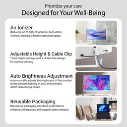 ASUS EyeCare VU279HFI-W - FullHD Monitor - IPS - 100Hz - Ingebouwde Air Purifier​ - EPEAT Gold - 27 Inch — thumbnail 6