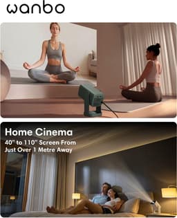 Beamer En Mini Projector - Enige Uitvoering - 8W Bluetooth Speaker - LED - Wit - Voor Thuisbioscoop — thumbnail 2