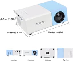 Full HD 1080P Videoprojector, Draagbare Projector, Thuisbioscoopfilmprojector voor Kinderen, Compatibel met Laptops, Pc's, Tv-boxen, Tv-sticks, Tablets, — thumbnail 2