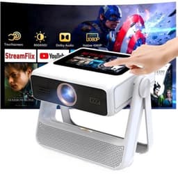 Beamer Smart - 1100 ANSI Lumen - Native Full HD 1080P Resolutie - Android Systeem - WiFi 6 Bluetooth - Draagbaar - Thuisbioscoop Projector — thumbnail 1