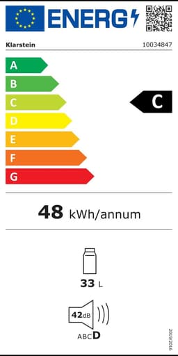 Mini Koelkast 33L – Drankenkoelkast met Glazen Deur – 0-10°C Instelbaar – Stil – LED Verlichting – Zwart — thumbnail 3