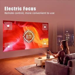 Byintek - X20 - Beamer - Projector Beamer - Mini Meamer - Full HD 1080P 4k - 65W - 1280x720dpi - Automatische focus - met WiFi - 250 ANSI Lumens - Android 11.0 - Zwart — thumbnail 2