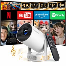 Magcubic® HY300pro Beamer Mini Smart Projector –4K Draagbare Beamers-Native Full HD - 290 ANSI Lumen Home Cinema- Laserprojector Thuisbioscoop- Auto Keystone- iOS&Android 14-Google Playstore&Netflix– WiFi 6 & Bluetooth 5.4 — thumbnail 1