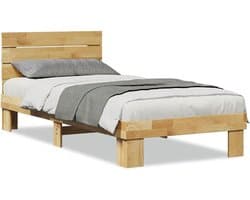 Bedframe met hoofdeinde zonder matras, 75 x 190 cm