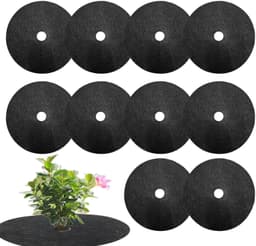 S Mulch voor bomen, 10 stuks, rond, vliesstof, herbruikbaar, voor park, tuin, gazon en binnenplaats, wortelbescherming en controle — thumbnail 5
