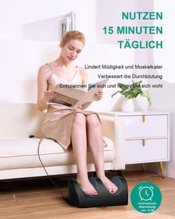 Voetmassage apparaat met verwarming, diepe weefselmassage, ontspannende beenspieren, voet- en kuitenmassage apparaat met massage rollen. — thumbnail 2