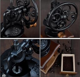 Koffiemachine-retro stijl hout handslijpen-handmatige kruk-krabber wiel vorm-25 * 11,5 cm — thumbnail 2