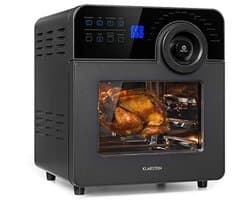 Heteluchtfriteuse oven - airfryer voor de keuken - gezond koken - DuoHeating Technologie - 14 liter capaciteit - zwart