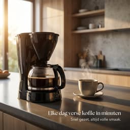 Koffiezetapparaat Filterkoffie 1,5L - Koffiemachine met Herbruikbare Filter - Automatische Uitschakeling - 800W — thumbnail 4