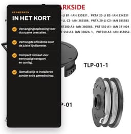 Byshayne- Spoel met Deksel - Geschikt voor Parkside Prta 20-Li A1/b1/b2/c3 — thumbnail 2