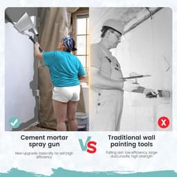 Cement Mortar Spray Gun, 4 Jet Polishing Gun, Cement Mortar, Hopper Gun, Plastering Machine, Polishing Gun, Mural Tool - ShopVlot — thumbnail 4