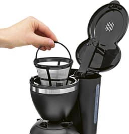 Barista Koffie & Techniek Koffiezetapparaat 830 watt - 1 l | compact filterkoffiezetapparaat voor gemalen koffie | Koffiezetapparaat voor 8 kopjes - met dubbelwandige roestvrijstalen thermoskan & permanentfilter — thumbnail 5