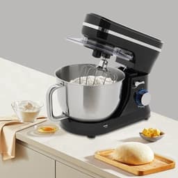Keukenmachine - 1000 W Vermogen - 4,5 Liter Mengkom - Elektrisch - Inclusief Deeghaak En Garde - Voor Brood En Cake - Gezinsgebruik — thumbnail 1