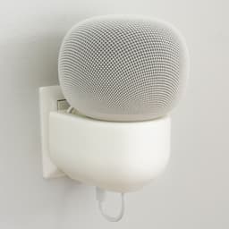 Houder voor Google Home speaker - Wandhouder voor stopcontact - Met kabelbeheer - Wit — thumbnail 4