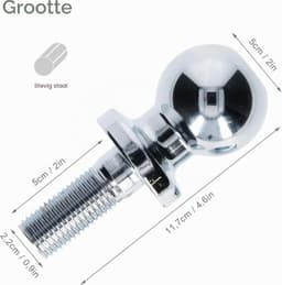 50 mm 3,5T trekhaakkogel M22, 1 stuks kogelkop voor trekhaak van staal, kogelkop, trekkerrail, trekhaak quad, voor tractor, aanhanger en grasmaaier — thumbnail 2