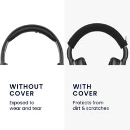 kwmobile cover voor koptelefoon hoofdband - geschikt voor Sennheiser HD 4.50BTNC / HD4.40BT / HD4.30 / HD 350BT - Koptelefoon band hoes van neopreen - In zwart — thumbnail 5