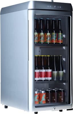 Bierkoelkast Amsterdam Zilver - glazen deur - 85 flessen - Koelkast horeca - Bier koelkast voor Thuis - Flessenkoelkast- Drank koelkast - Bierkast — thumbnail 4