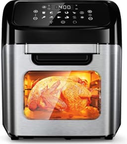 Royalty Line® AFO12601 Airfryer Oven - Airfryer XXL - 12 Liter Heteluchtoven met 12 Programma's - Touch Display Heteluchfriteuse - 1800W - Zwart / RVS — thumbnail 1