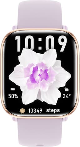 Evy24 Smartwatch - Premium Smartwatch - Sporthorloge - Smartwatch Heren en Dames - BT Bellen - Activity Tracker - Gezondheidsmonitor - Stappenteller - Siliconen en Rvs band - Paars — thumbnail 4