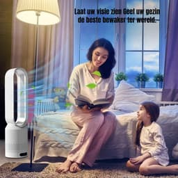 SCH® Ventilator toren - Ventilator staand - Torenventilator - Wit - ‎20cm x 16cm x 28 cm — thumbnail 5