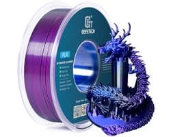 Tricolor Silk PLA-filament 1,75 mm - 3D-printfilament in zijdeblauw, paars en zwart - 1 kg