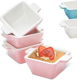 Set van 4 Mini Keramische Ovenschalen - Stapelbaar en Vaatwasmachinebestendig - Ideaal voor Oven en Airfryer — thumbnail 1