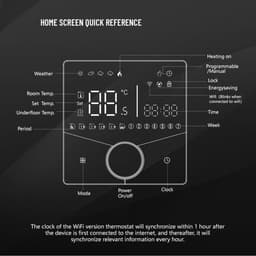 Wi-Fi Thermostaat met Touchscreen - Programmeerbare Draadloze Thermostaat voor Verwarming — thumbnail 2