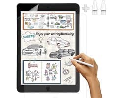 Matte papieren folie voor 10,2 inch iPad 9/8/7 - Verblindingsvrije PET-displaybescherming voor tekenen en schrijven
