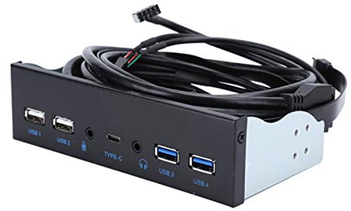 USB 3.0 Hub,PC Front Panel Adapter, with High-definition Audio and a Microphone Port, 2 Ports USB 3.0 + 2 Ports USB 2.0 High-Definition Audio Interface for Computer — afbeelding 1