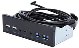 USB 3.0 Hub,PC Front Panel Adapter, with High-definition Audio and a Microphone Port, 2 Ports USB 3.0 + 2 Ports USB 2.0 High-Definition Audio Interface for Computer — thumbnail 1