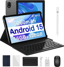 Doogee U10 - Tablet - 16GB RAM+ 128GB ROM (2TB TF) - 10,1 inch - Face ID - 5060 mAh - Android 15.0 - WiFi 6 - Met toetsenbord Mouse - Grijs — thumbnail 1