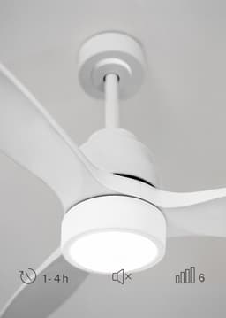 CREATE - Plafondventilator 40W silent 100% hout - Wit - Ø112cm - Met licht - WIFI + Afstandsbediening - WIND STYLANCE — thumbnail 3