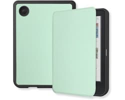 Lunso Geschikt voor Kobo Clara BW / Clara Colour hoes (6 inch) - sleepcover - Lichtgroen