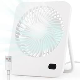 Opvouwbare USB-ventilator voor bureau en camping - 5 snelheden, 180 graden verstelbaar — thumbnail 5